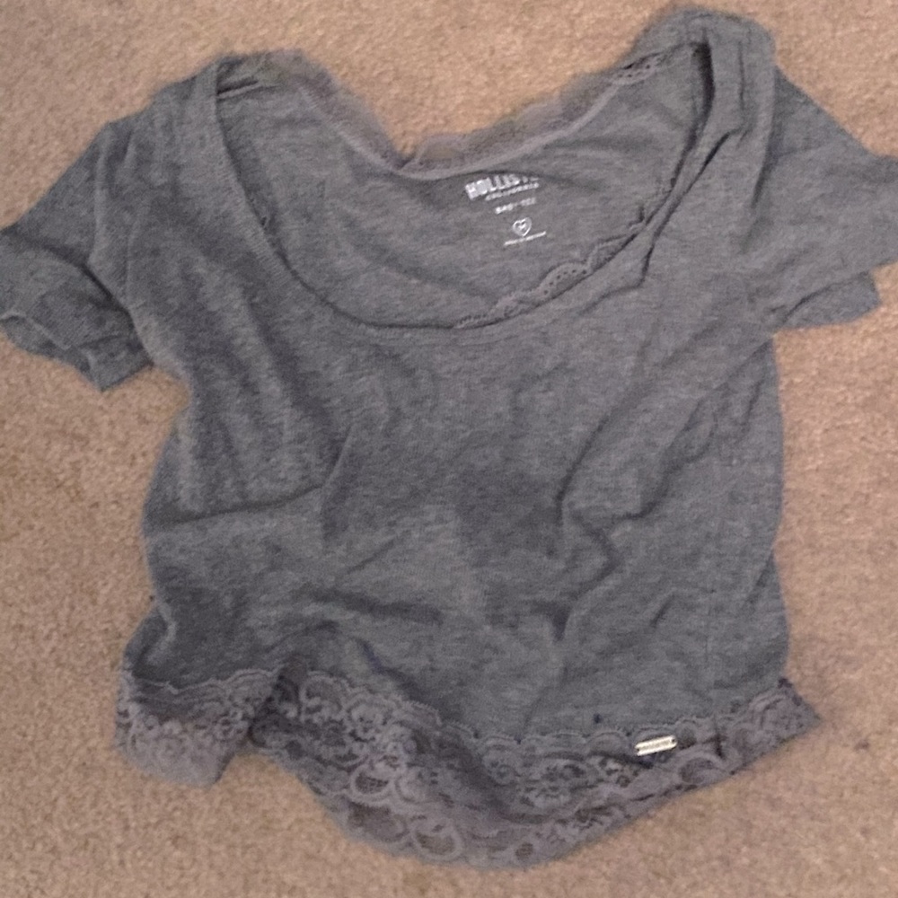 Grey Cropped Tee